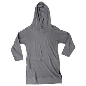 Intimately Free People Gray Kicking Around Tunic Hoodie Dress Pockets size S
